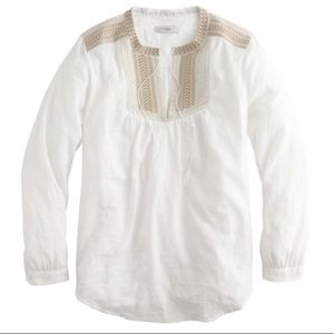 J. Crew embroiderd trim tunic Sz S. NWT